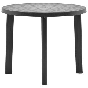 vidaXL Tuintafel 89 cm kunststof antraciet