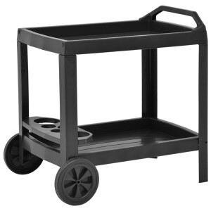 vidaXL Dranktrolley 69x53x72 cm kunststof antraciet