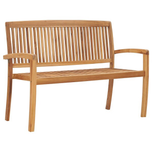 vidaXL Tuinbank 2-zits stapelbaar 120 cm massief teakhout