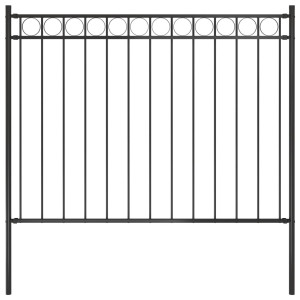 vidaXL Tuinhek 1,7x1 m staal zwart