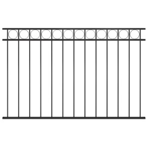 vidaXL Schuttingpaneel 1,7x1 m staal zwart