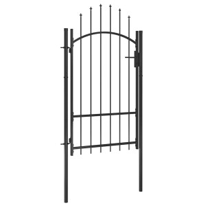 vidaXL Tuinpoort Woerden staal 1x1,7m zwart