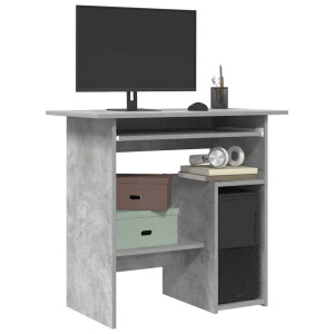 vidaXL Bureau 80x45x74 cm bewerkt hout betongrijs