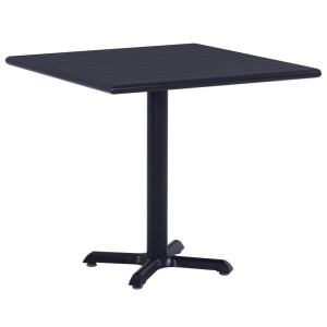 vidaXL Tuintafel 80x80x75 cm zwart