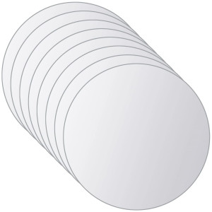 vidaXL 16 st Spiegeltegels rond glas