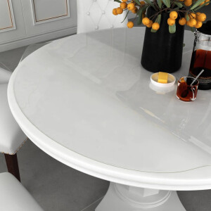 vidaXL Tafelbeschermer Ø90 cm 1,6 mm PVC transparant