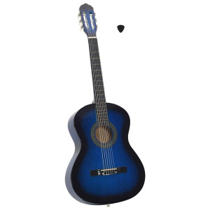vidaXL Gitaar klassiek beginner 4/4 39" lindenhout blauw