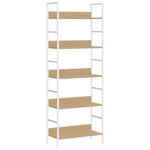vidaXL Boekenkast 5 schappen 60x27,6x158,5 cm bewerkt hout eikenkleur