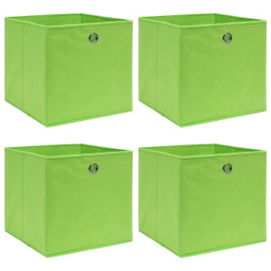 vidaXL Opbergboxen 4 st 32x32x32 cm stof groen