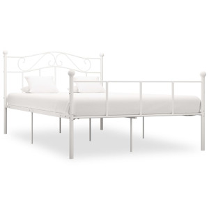 vidaXL Bedframe metaal wit 120x200 cm