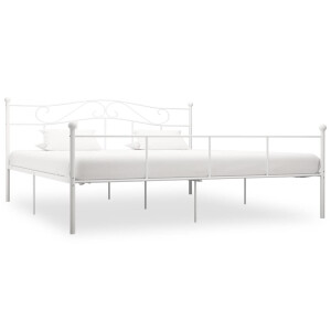 vidaXL Bedframe metaal wit 180x200 cm