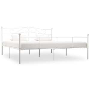 vidaXL Bedframe metaal wit 180x200 cm