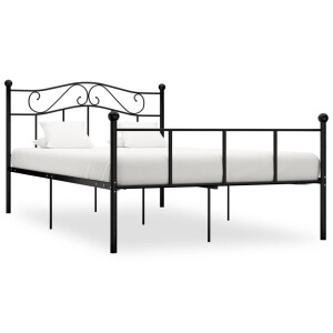 vidaXL Bedframe metaal zwart 160x200 cm