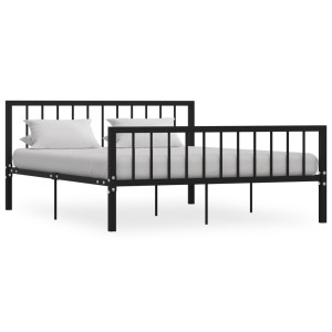 vidaXL Bedframe metaal zwart 160x200 cm