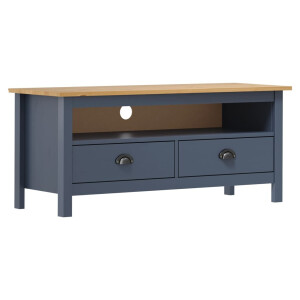 vidaXL Tv-meubel Hill 110x40x47 cm massief grenenhout grijs