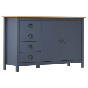 vidaXL Dressoir Hill 130x40x80 cm massief grenenhout grijs