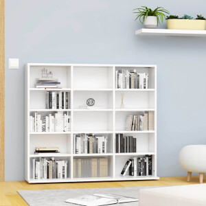 vidaXL Cd-kast 100x23x89,5 cm bewerkt hout wit
