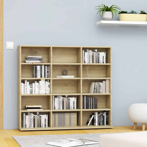 vidaXL Cd-kast 100x23x89,5 cm bewerkt hout sonoma eikenkleurig