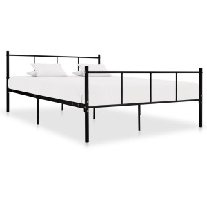 vidaXL Bedframe metaal zwart 120x200 cm