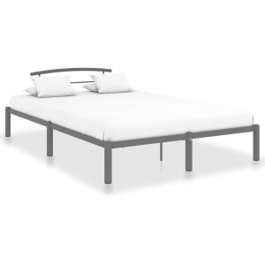 vidaXL Bedframe metaal grijs 160x200 cm