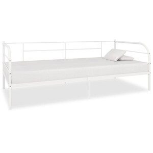 vidaXL Bedbank metaal wit 90x200 cm