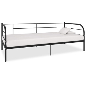 vidaXL Bedbank metaal zwart 90x200 cm