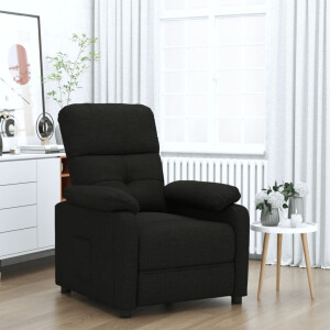 vidaXL Fauteuil verstelbaar stof zwart