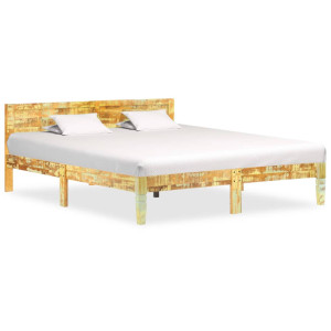 vidaXL Bedframe massief gerecycled hout 180x200 cm