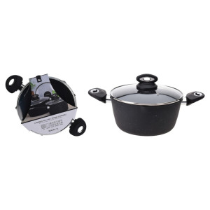 Excellent Houseware Braadpan met deksel 24 cm gesmeed aluminium