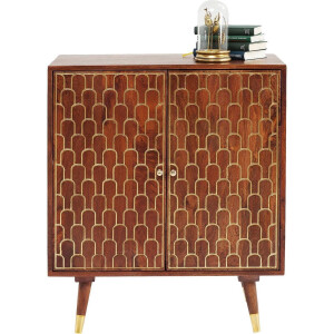 Kare Design Muskat Kast 2-Deurs - B75 X D40 X H90 Cm - Mangohout Bruin