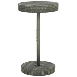 vidaXL Tuintafel 60,5x106 cm poly rattan grijs