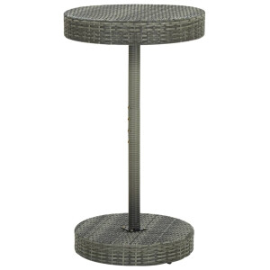 vidaXL Tuintafel 60,5x106 cm poly rattan grijs