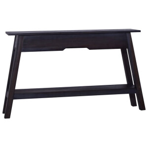 vidaXL Wandtafel 120x30x75 cm massief mahoniehout zwart