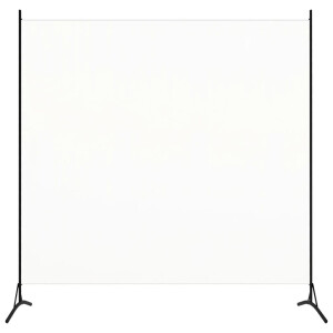 vidaXL Kamerscherm met 1 paneel 175x180 cm stof wit
