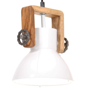 vidaXL Hanglamp industrieel rond 25 W E27 19 cm wit