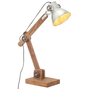 vidaXL Bureaulamp industrieel rond E27 58x18x90 cm zilverkleurig