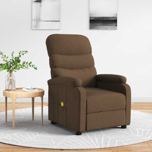 vidaXL Massagestoel stof bruin
