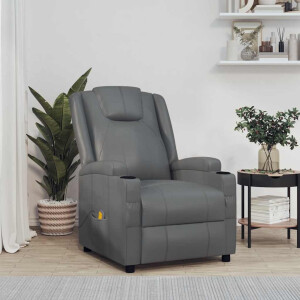 vidaXL Massagestoel kunstleer antracietkleurig