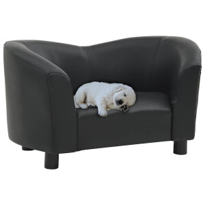 vidaXL Hondenbank 67x41x39 cm kunstleer zwart