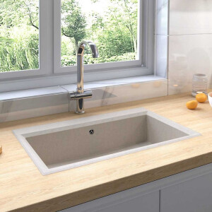vidaXL Keukenwasbak Beige 79 x 50 x 31 cm Graniet