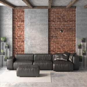 vidaXL 10 st Wandpanelen 3D donkerbruine baksteen EPS