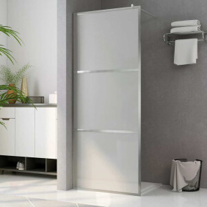 vidaXL Inloopdouchewand mat 80x195 cm ESG-glas