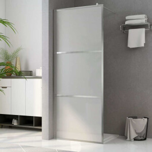 vidaXL Inloopdouchewand mat 100x195 cm ESG-glas