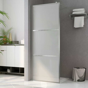 vidaXL Inloopdouchewand mat 140x195 cm ESG-glas