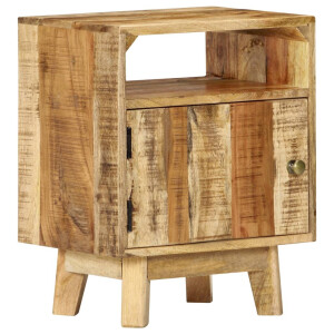 vidaXL Nachtkastje 40x30x50 cm ruw mangohout
