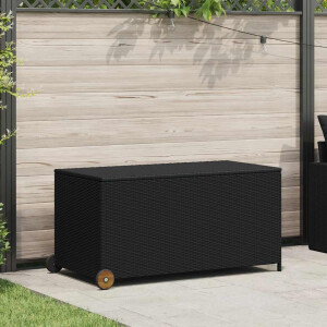 vidaXL Tuinbox 120x65x61 cm poly rattan zwart