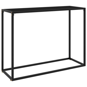 vidaXL Wandtafel 100x35x75 cm gehard glas zwart