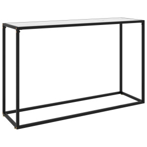 vidaXL Wandtafel 120x35x75 cm gehard glas wit