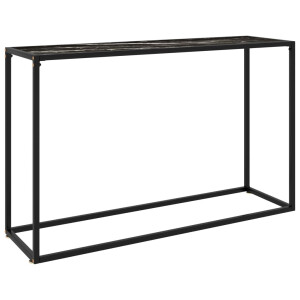 vidaXL Wandtafel 120x35x75 cm gehard glas zwart