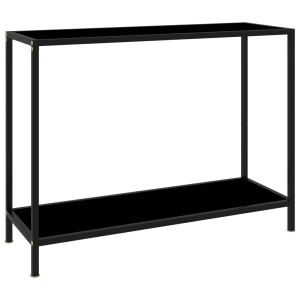vidaXL Wandtafel 100x35x75 cm gehard glas zwart